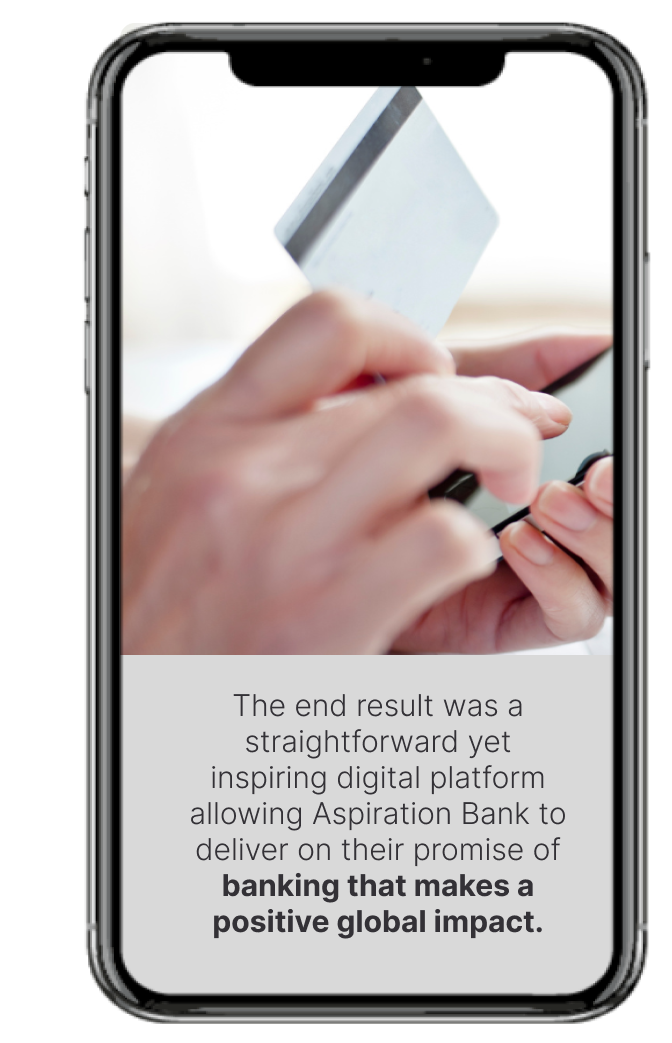 Aspiration Bank card lifestyle showcase
