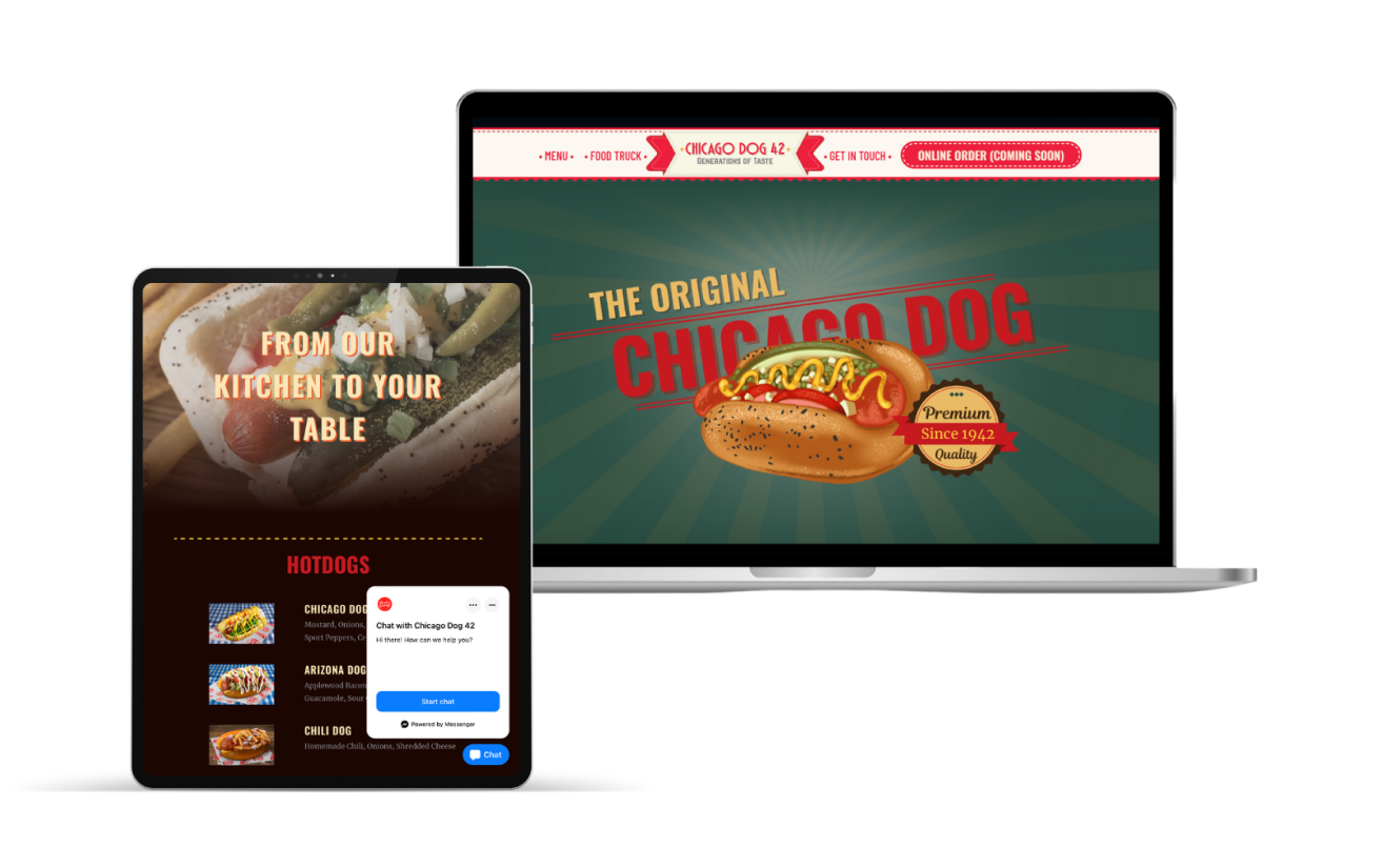 Chicago Dogs 42 original website and online ordering on chicagodog42.com