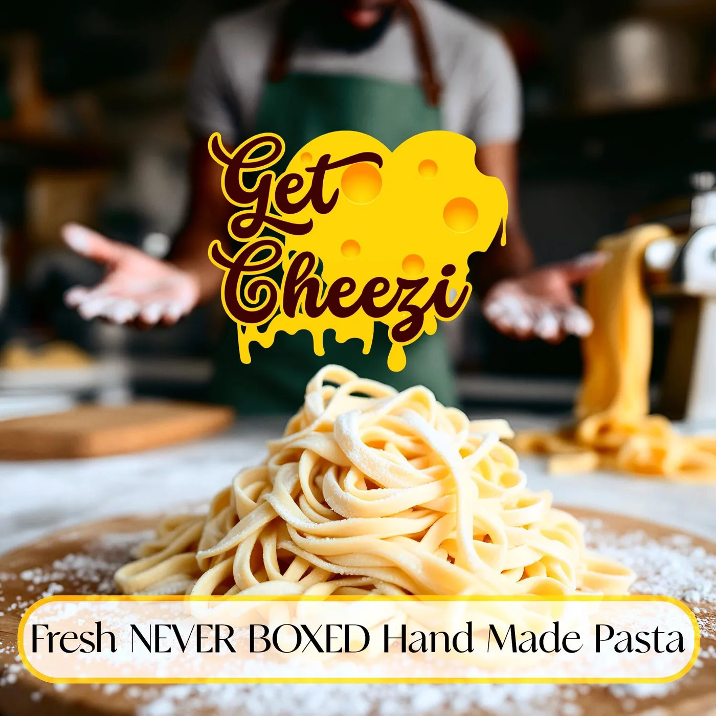 Fresh handmade pasta social post